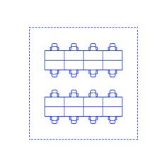 Layouts Open Offices Rows Facing Sticker Svg Vector, Free Vectors File